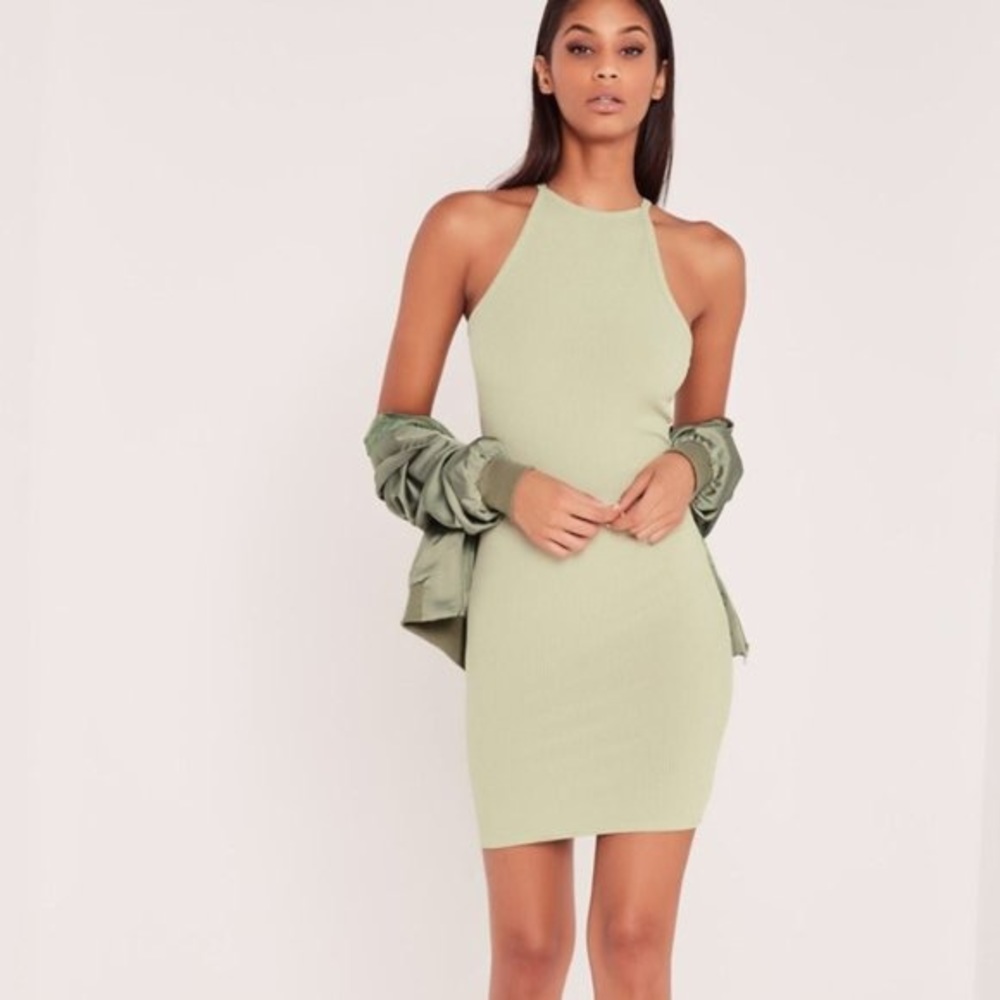 Carli Babel misguided ribbed body con dress